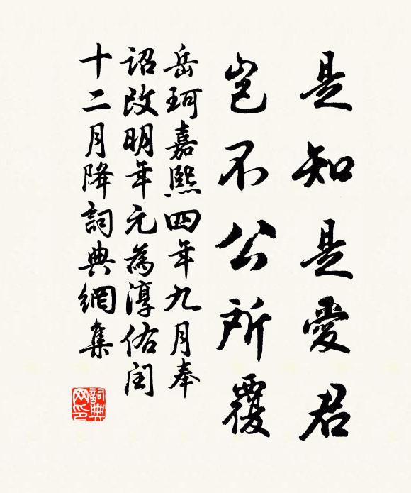 岳珂是知是爱君,岂不公所覆书法作品欣赏