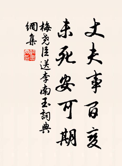 梅尧臣丈夫事百变，未死安可期书法作品欣赏