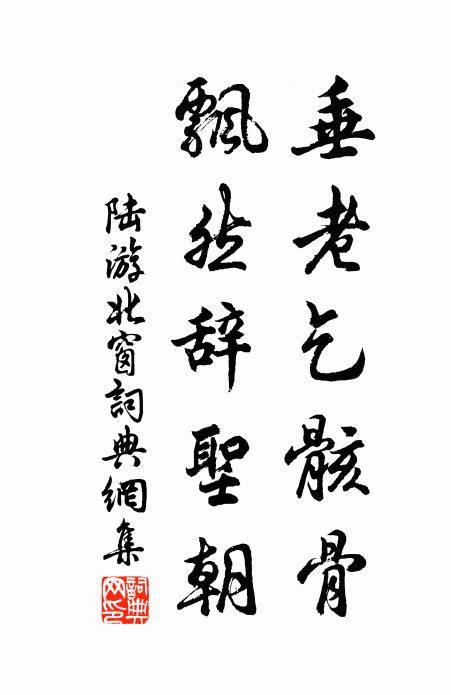 陆游垂老乞骸骨，飘然辞圣朝书法作品欣赏