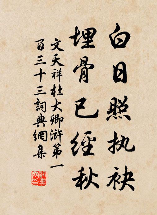 文天祥白日照执袂，埋骨已经秋书法作品欣赏