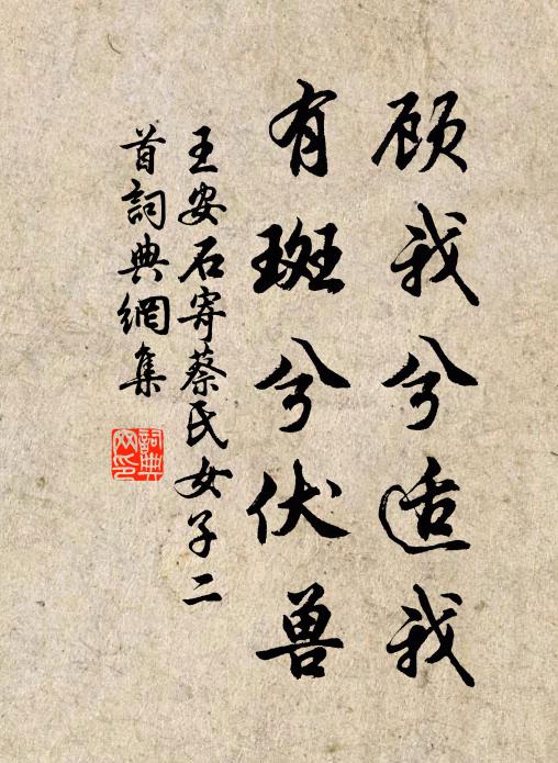 王安石顾我兮适我，有斑兮伏兽书法作品欣赏