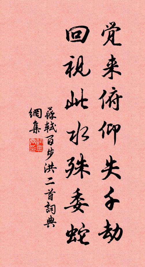 苏轼觉来俯仰失千劫，回视此水殊委蛇书法作品欣赏