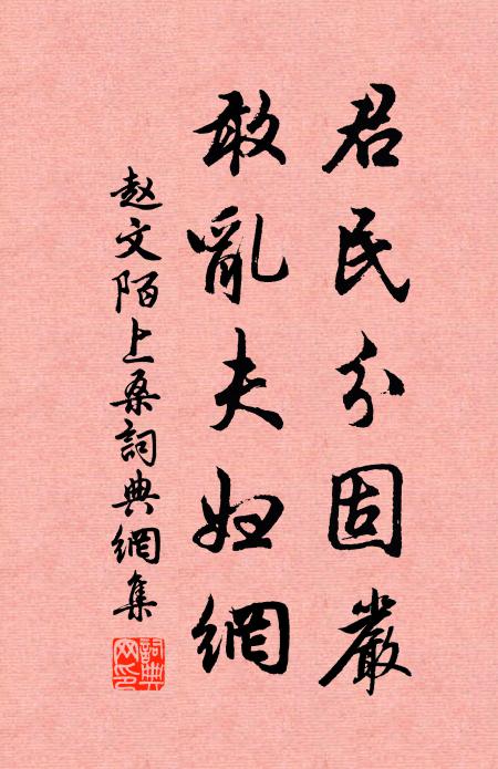 赵文君民分固严，敢乱夫妇网书法作品欣赏