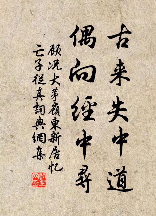 顾况古来失中道，偶向经中寻书法作品欣赏