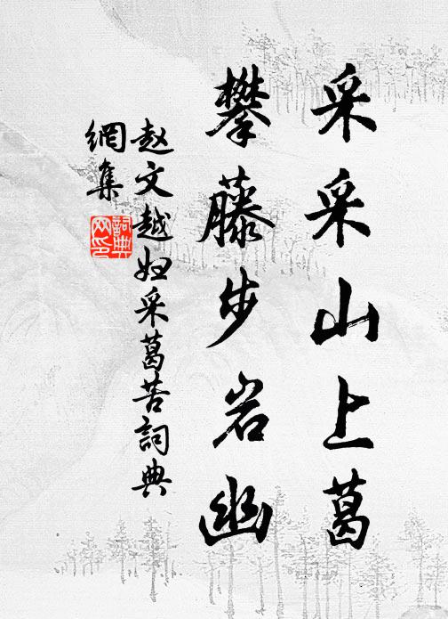 赵文采采山上葛，攀藤步岩幽书法作品欣赏