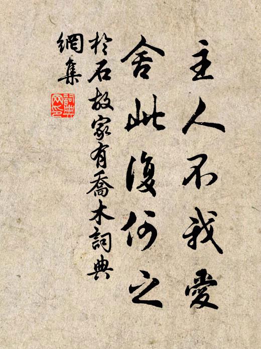 于石主人不我爱，舍此复何之书法作品欣赏