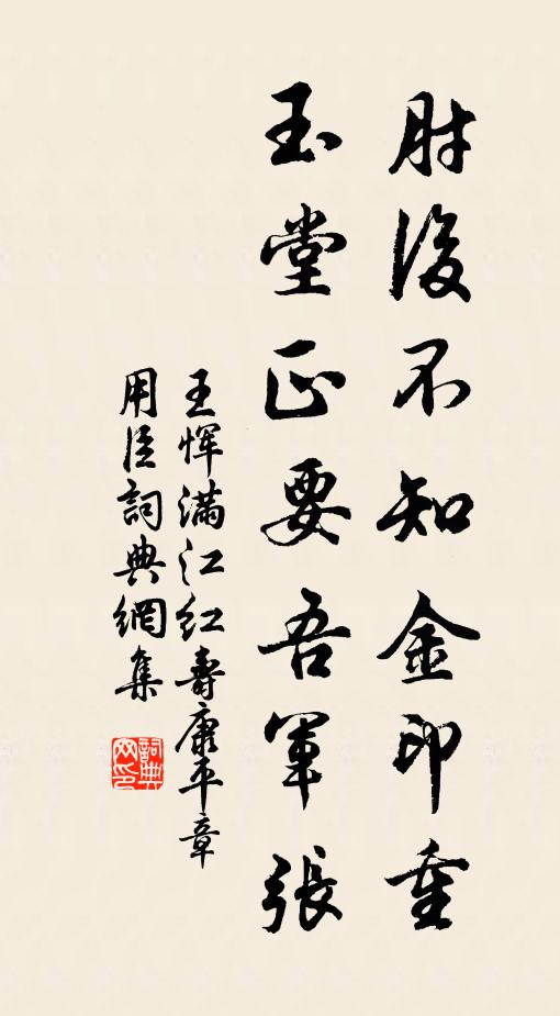 王恽肘后不知金印重，玉堂正要吾军张书法作品欣赏