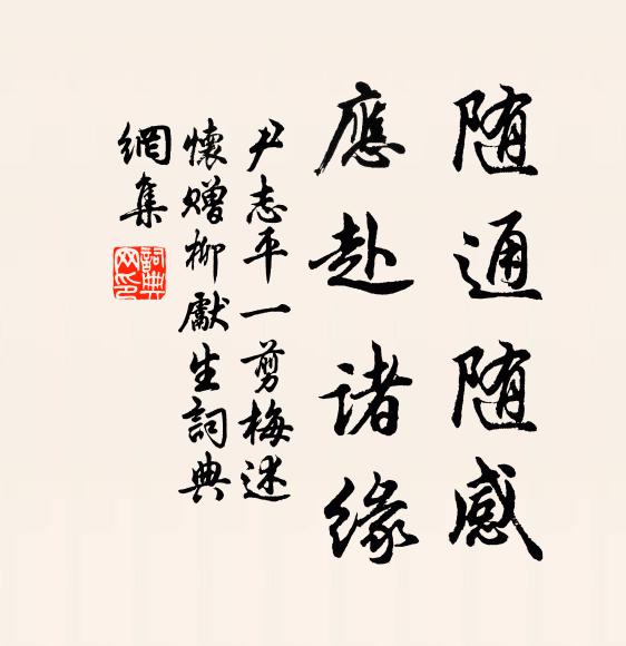 尹志平随通随感，应赴诸缘书法作品欣赏