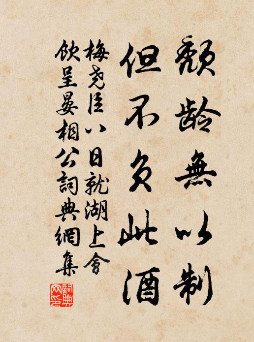 梅尧臣颓龄无以制，但不负此酒书法作品欣赏