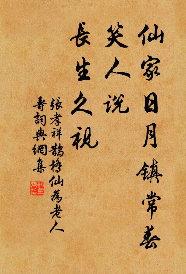 张孝祥仙家日月镇常春，笑人说、长生久视书法作品欣赏