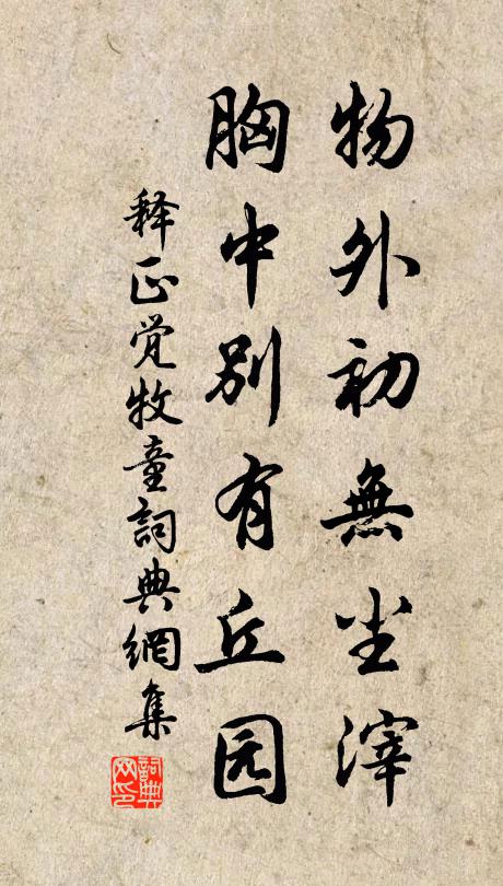 释正觉物外初无尘滓，胸中别有丘园书法作品欣赏