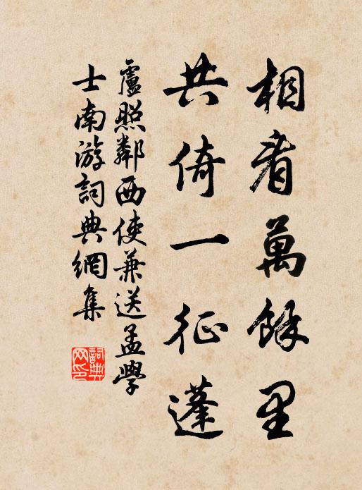 卢照邻相看万馀里，共倚一征蓬书法作品欣赏