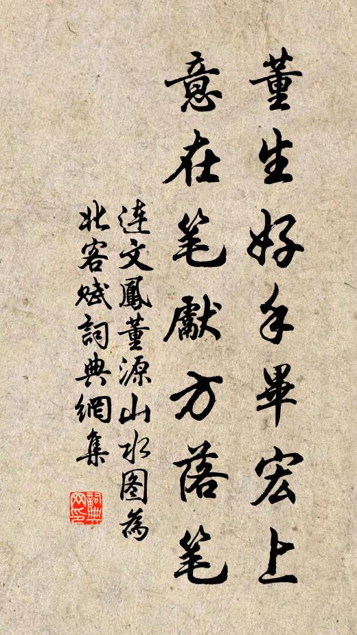 连文凤董生好手毕宏上，意在笔先方落笔书法作品欣赏