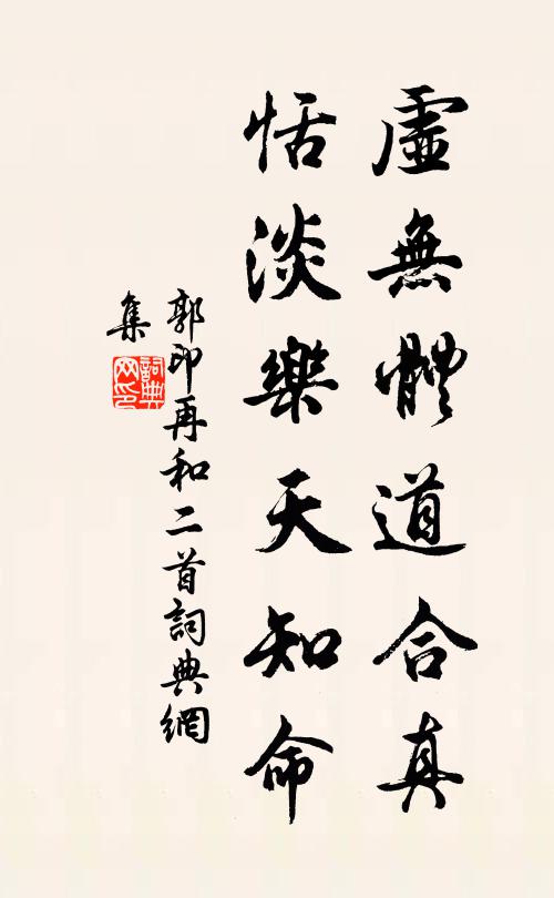 郭印虚无体道合真，恬淡乐天知命书法作品欣赏