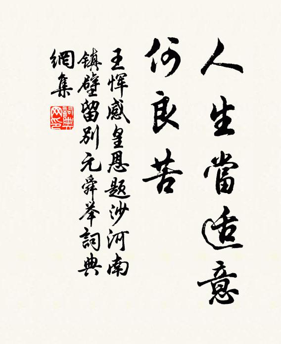 王恽人生当适意、何良苦书法作品欣赏