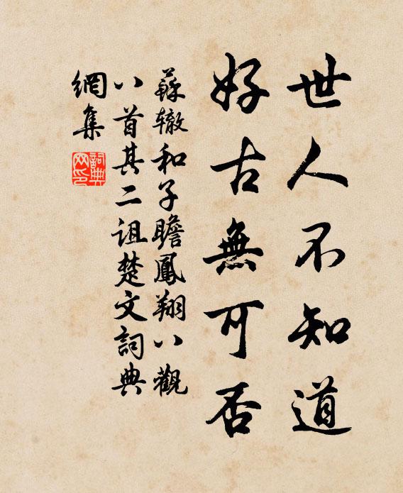 苏辙世人不知道，好古无可否书法作品欣赏