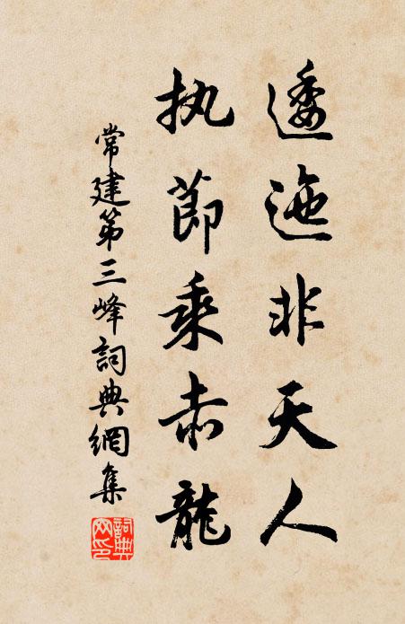 常建逶迤非天人，执节乘赤龙书法作品欣赏