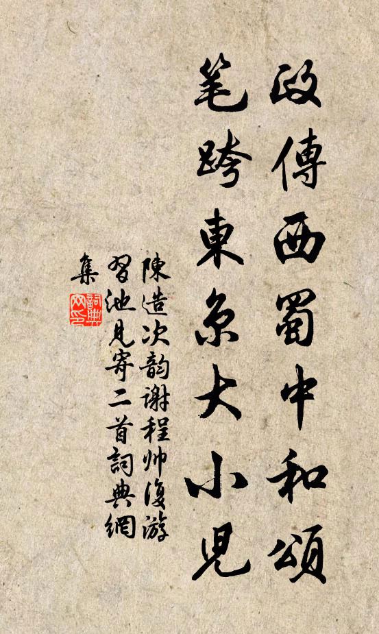 陈造政传西蜀中和颂，笔跨东京大小儿书法作品欣赏