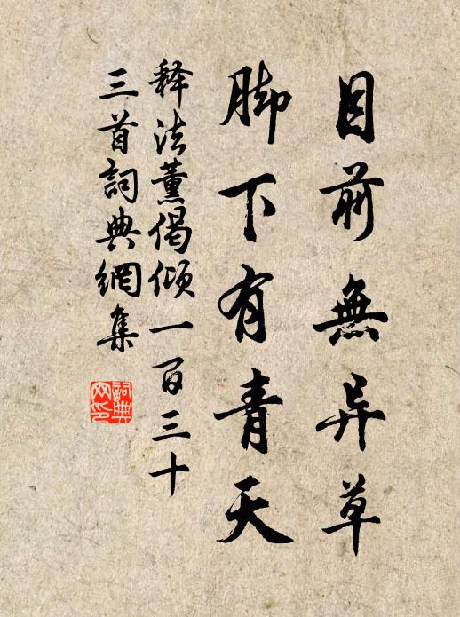 释法薰目前无异草，脚下有青天书法作品欣赏