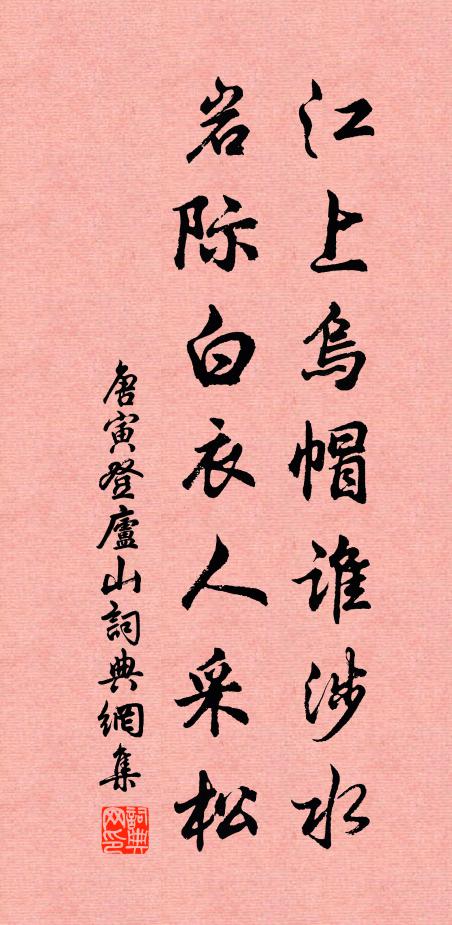 唐寅江上乌帽谁涉水，岩际白衣人采松书法作品欣赏