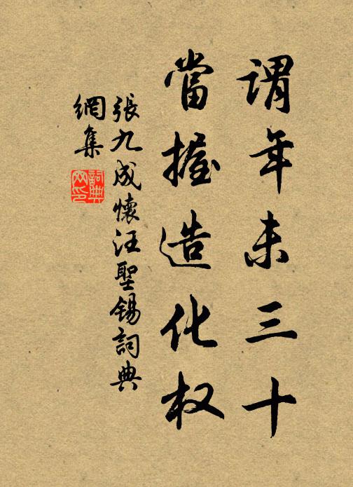 张九成谓年未三十，当握造化权书法作品欣赏