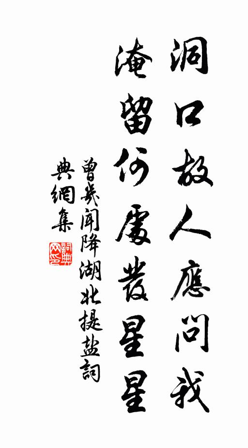 曾几洞口故人应问我，淹留何处发星星书法作品欣赏