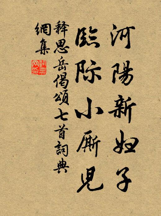 释思岳河阳新妇子，临际小厮儿书法作品欣赏