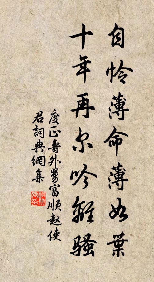 度正自怜薄命薄如叶，十年再尔吟离骚书法作品欣赏