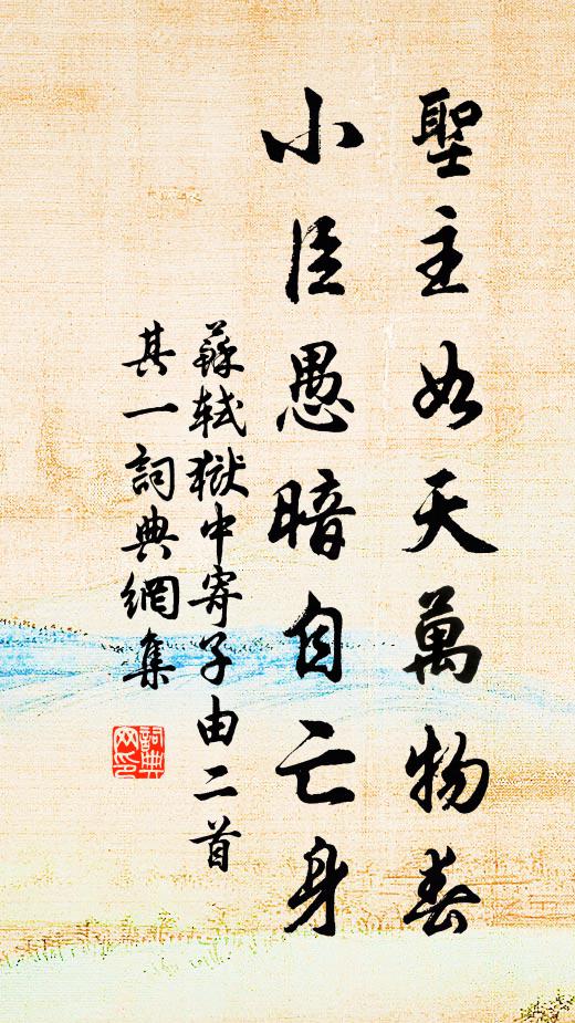 苏轼圣主如天万物春，小臣愚暗自亡身书法作品欣赏