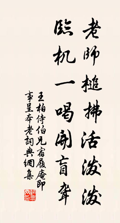 王柏老师槌拂活泼泼，临机一喝开盲聋书法作品欣赏