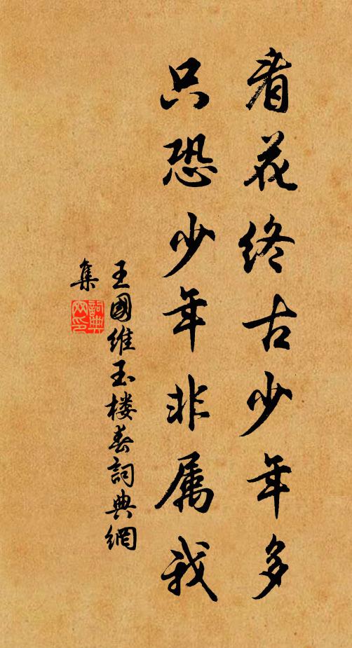 王国维看花终古少年多，只恐少年非属我书法作品欣赏