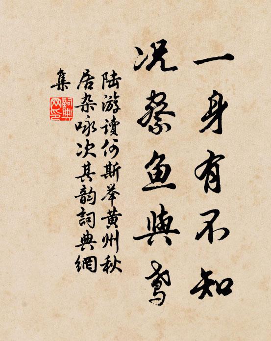 陆游一身有不知，况察鱼与鸢书法作品欣赏
