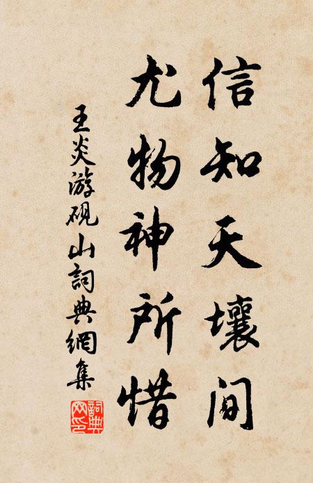 王炎信知天壤间，尤物神所惜书法作品欣赏