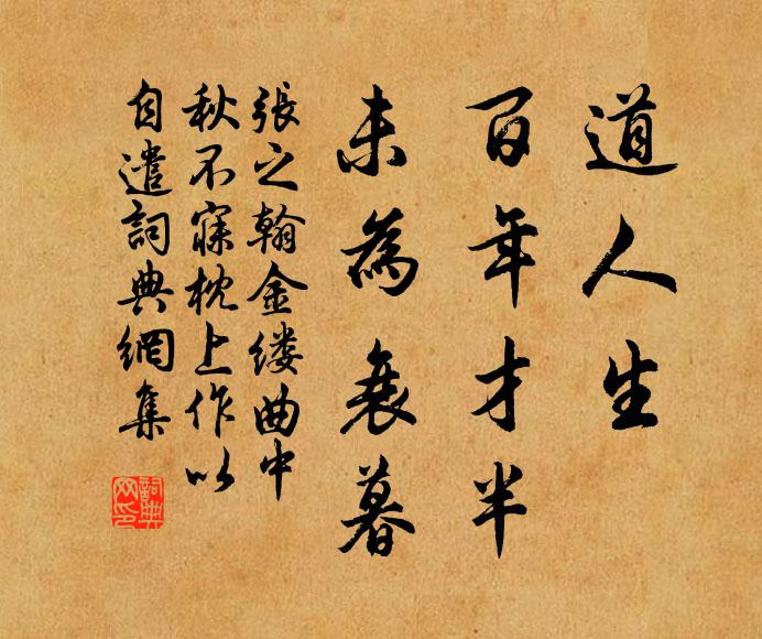 张之翰道人生、百年才半，未为衰暮书法作品欣赏