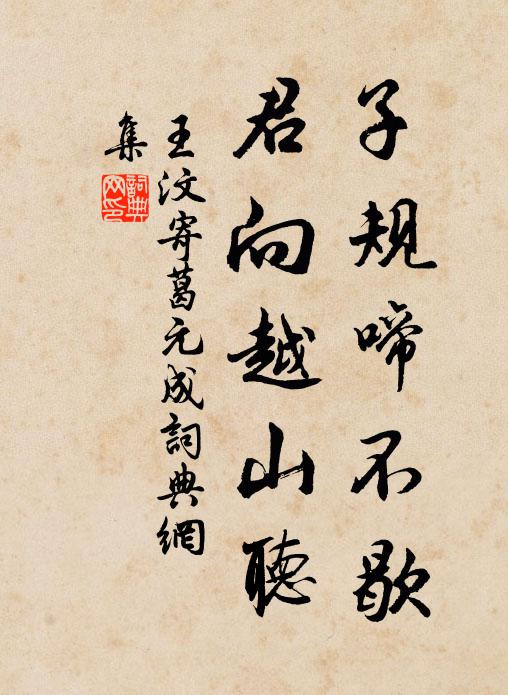 王汶子规啼不歇，君向越山听书法作品欣赏