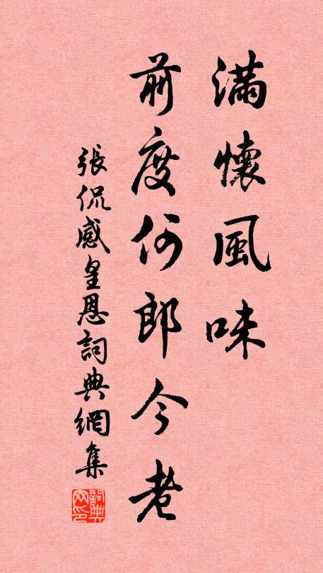 张侃满怀风味，前度何郎今老书法作品欣赏