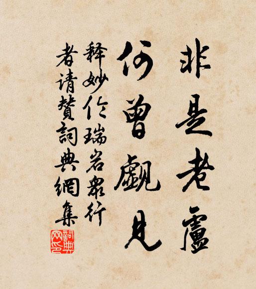 释妙伦非是老卢，何曾觑见书法作品欣赏