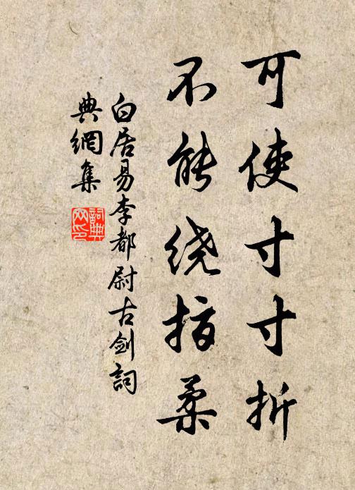 白居易可使寸寸折，不能绕指柔书法作品欣赏