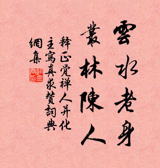 释正觉云水老身，丛林陈人书法作品欣赏
