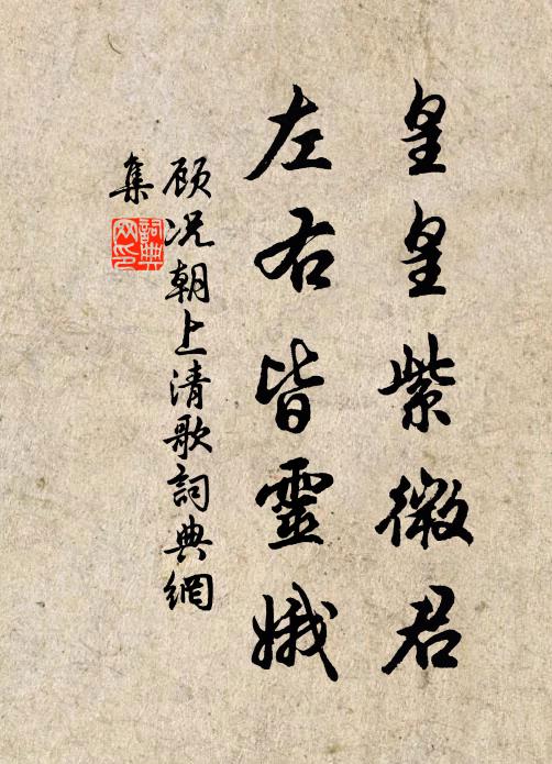顾况皇皇紫微君，左右皆灵娥书法作品欣赏