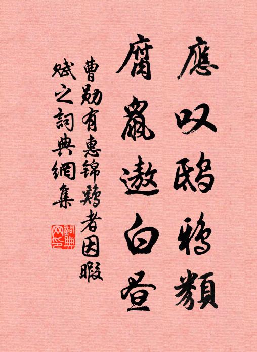 曹勋应叹鸱鸦类，腐鼠遨白昼书法作品欣赏