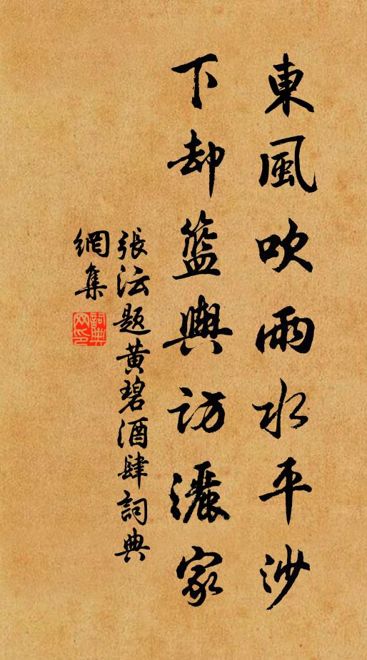 张沄东风吹雨水平沙，下却篮舆访洒家书法作品欣赏
