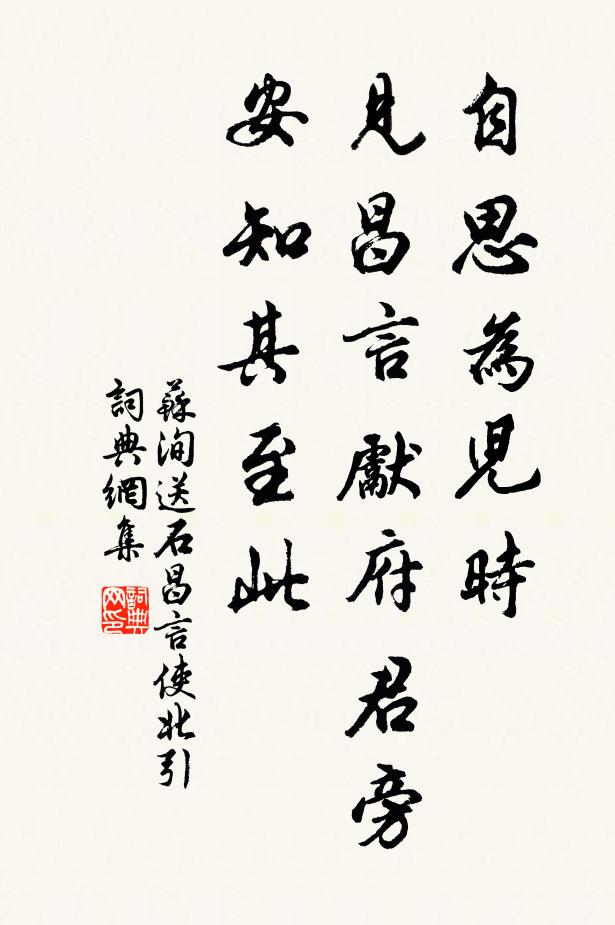 苏洵自思为儿时,见昌言先府君旁,安知其至此?书法作品欣赏
