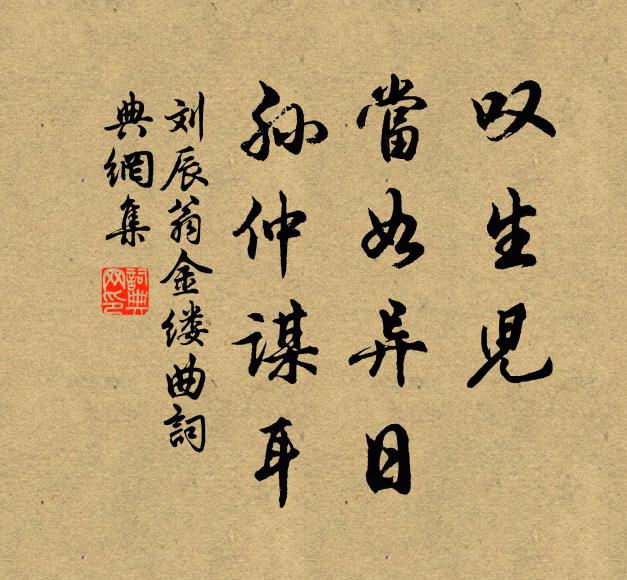 刘辰翁叹生儿、当如异日，孙仲谋耳书法作品欣赏