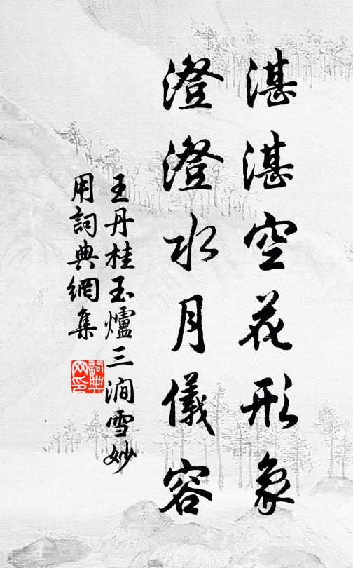 王丹桂湛湛空花形象，澄澄水月仪容书法作品欣赏