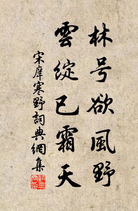 宋庠林号欲风野，云绽已霜天书法作品欣赏