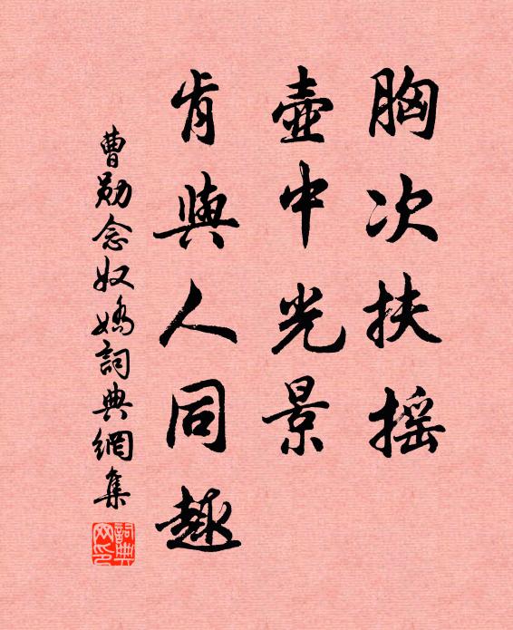曹勋胸次扶摇，壶中光景，肯与人同趣书法作品欣赏
