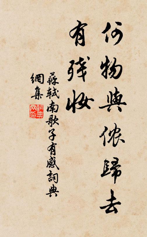 苏轼何物与侬归去、有残妆书法作品欣赏