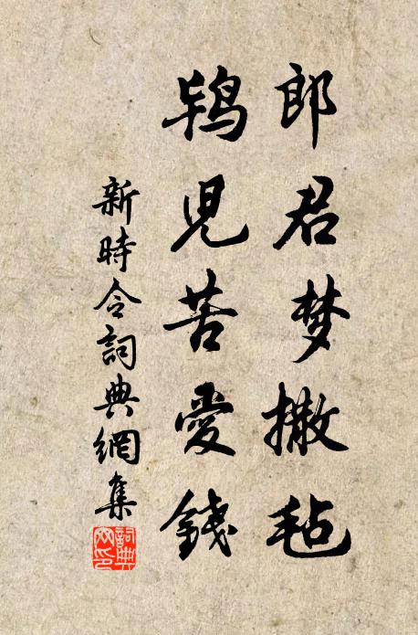佚名郎君梦撒毡，鸨儿苦爱钱书法作品欣赏