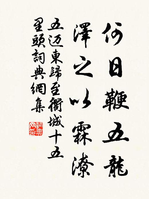 五迈何日鞭五龙，泽之以霖潦书法作品欣赏